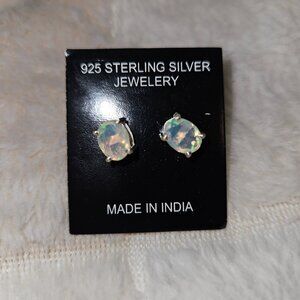 Genuine opal earrings